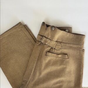 Vintage 90’s Wah Maker Pants Western Buckle Back Tan Striped Frontier USA Men 38